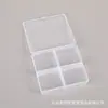 Caja de Plástico para Joyería de 4 Compartimentos Caja de Almacenamiento para Pendientes de Juguete Caja para Accesorios de Ferretería Caja de Almacenamiento para Cuentas Caja Organizadora Portátil