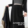 Falda de Maternidad Estilo Otoño/Invierno para Embarazo Medio a Tardío Casual Versátil Estilo Maillard Falda Midi Ajustable Talla Extra Falda de Maternidad