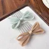 Accesorios para el Cabello con Lazo de Tela Lisa Simple Japonés Coreano Peine para el Cabello Estilo Dulce Suave Parte Posterior de la Cabeza Cráneo Alto Peine Superior Adornos