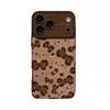 Pulseira de gato com estampa de leopardo adequada para capa de celular Apple 18pm iphone17 desenho animado 16 silicone 14 outono inverno 15 totalmente fechada