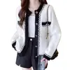 Cardigan de Punto de Visón Nuevo Primavera y Otoño Top Holgado Prendas Exteriores Chaqueta Estilo Pequeño Aroma Nuevo Otoño e Invierno Mujer