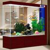 Aquário de Vidro Ultra Transparente Chuanghai Square para Sala de Estar Tela Grande Divisória Aquário de Chão para Casa Aquário de Tartaruga