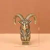 Nuevos adornos originales de cabeza de animal del zodiaco, los adornos de figura del zodiaco más vendidos transfronterizos, artículos decorativos de cobre para escritorio