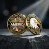 Broche de Bandera Americana con Diseño de Águila del 250 Aniversario, Superventas Transfronterizo, Insignia Metálica Esmaltada Conmemorativa