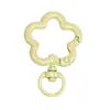 Broche de Primavera de Flor de Ciruelo Pintada de Colores, Anillo de Resorte Irregular, Accesorios para Llaveros DIY con Forma de Flor Pintada a Mano, Arte con Cuentas