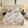 Venta al por mayor del fabricante Sábana de algodón puro cepillado estampada Pieza única Sábana de cama estampada acolchada engrosada Textiles para el hogar Nantong