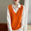 Suéter de cuello en V para mujer 2025 tejido Andy terciopelo transfronterizo chaleco pullover nuevo camisola chaleco otoño al por mayor para mujer