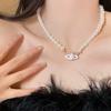 Collar Auténtico de Perlas Redondas para Mujer, Cadena para Clavícula de Lujo Ligero de Nicho de Alta Gama, Nuevo Modelo 2026, Cadena para el Cuello Versátil y Elegante