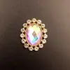Nuevos accesorios de aleación de un solo anillo con incrustaciones de pedrería y gemas para zapatos y bolsos hechos a mano con vapor, accesorios de aleación