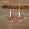 Brincos de ametista com pedra natural em forma de gota, novos, simples e elegantes, de alta qualidade, com olho de tigre, joias da moda europeia e americana
