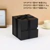 Caja de Regalo Cuadrada de Cinta Personalizada Caja de Embalaje Plegable de una Pieza Caja de Regalo de Navidad DIY Venta al por Mayor Transfronteriza