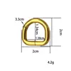 Ventas directas de fábrica hebilla en forma de D accesorios de hardware para maletas hebilla metálica semicircular en forma de D en stock venta al por mayor hebilla en forma de D de aleación transfronteriza