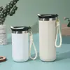 Copo de Café Octogonal a Vácuo de Camada Dupla em Aço Inoxidável 304, Copo Térmico Portátil para Exterior com Alça de Transporte, Copo de Água Prático para Casa