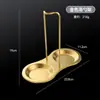 Soporte para Cucharón de Fondue de Acero Inoxidable Mango Largo Cucharón para Sopa Escumadera Reposapiés Estante para Cucharas de Restaurante Cuchara Dorada para Servir Palillos para Servir Portavasos