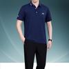 Novo Estilo Roupa Casual de Seda de Gelo para Homens de Meia-Idade e Idosos, Traje Esportivo de Manga Curta e Calça Longa Tamanho Grande para Homens no Verão de 2026