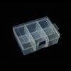 Caja de Almacenamiento Grande de 6 Compartimentos, Caja de Plástico Transparente Desmontable para Joyería, Almacenamiento de Herramientas de Escritorio, Almacenamiento de Cuentas con Tapa, Caja Engrosada