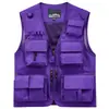 Chaleco para Hombre Multibolsillos Pesca Deportes Herramienta para Exteriores Secado Rápido Chaleco Publicidad Fotográfica Tallas Grandes Chaleco Transpirable para Hombre