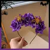 Nuevo Pasador de Encaje Cruzado de Halloween para Mujer, Accesorio de Pinza Lateral con Forma de Corazón y Lazo Estilo Gótico Oscuro