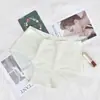 Roupa Íntima Feminina Sem Costura Estilo Japonês Seda Gelada Cor Sólida À Prova de Luz Algodão Puro Entrepernas Respirável Secagem Rápida Cintura Média Calcinha de Menina com Contraste