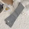 Calcetines altos de algodón para mujer, estilo coreano, con estampado de letras, simples, adelgazantes, transpirables, para primavera y otoño.