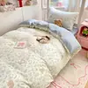Juego de ropa de cama de tres piezas de algodón para dormitorio estudiantil, modelo nuevo 2026 de algodón puro, sábana plana, sábana ajustable, funda de edredón, ropa de cama fresca y sencilla