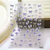 Pegatinas 5D con Relieve de Lazo Dulce para Uñas Versátiles Color Sólido Lazo Fluido Uñas Portables Pegatinas Guka para Funda de Teléfono