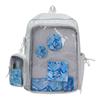 Bolsa de Dolor Bidimensional con Insignia Transparente Diaria para Mujer 2025 Mochila Escolar para Estudiantes Estudiante Universitaria Más Fácil de Combinar Mochila Casual
