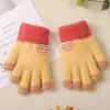 Guantes Calientes para Niños Invierno Dibujos Animados Lindos Guantes para Bebés de 1 a 3 Años Gateo Juego Guantes de Medio Dedo para Bebés