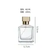 Botella de Perfume Transparente Cuadrada con Hombro Convexo, Tapa Exterior Dorada, Botella con Atomizador Portátil para Viaje, Producto Nuevo, Bayoneta, 50ml
