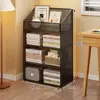 Estantería de pie, móvil, todo en uno, que se puede colocar junto a un escritorio, con almacenamiento para libros y un pequeño carrito para bocadillos y juguetes, adecuada para uso doméstico y niños.