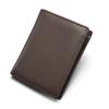 Marent Cartera Corta Nueva para Hombre PFID Cartera Clutch Capa Superior Piel de Vaca para Hombre Billetera Bifold para Monedas