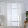 Pantalla de cáñamo cruzada de celosía de color blanco pantalla para ventana cortina de poliéster pantalla para ventana bordada balcón sala de estar dormitorio transmisión de luz productos para pantalla de ventana-