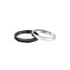 Anillo Geométrico para Pareja con Baño de Plata 925 Diseño Nicho Moda Personalidad Anillo de Autodisciplina para Hombre y Mujer