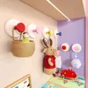 Gancho de Ventosa con Fuerte Capacidad de Carga, Gancho Adhesivo sin Taladro para Baño, Portallaves Adhesivo para Puerta, Instalación sin Clavos