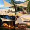 Protección UV Exterior Tela Oxford Triángulo Parasol Impermeable Red Parasol Patio Piscina Playa Vela Parasol