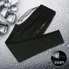 Pantalones de seda de hielo para hombre, pantalones casuales finos de verano para hombre, puños transpirables, pantalones deportivos holgados de alta elasticidad de secado rápido con aire acondicionado