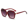 Elegantes gafas de sol de montura grande adelgazantes para rostros europeos y americanos cuadrados y redondos, protección solar, estilo callejero, gafas de sol curvas de alta gama 2631