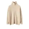 Nuevo Suéter de Punto Grueso con Cuello Alto y Trenzas de Cachemir para Mujer Otoño/Invierno 2026, Grueso y Holgado, Lana de Cabra Tejida Premium