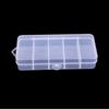 Caja de Plástico Transparente de 5 Compartimentos, Caja para Cosméticos, Piezas Pequeñas, Joyería, Organizador para Equipo de Pesca y Anzuelos, Caja de Almacenamiento para Papelería