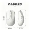 Mouse Bluetooth Sem Fio Ergonômico para Escritório Silencioso Bluetooth Sem Fio Mouse Duplo Modo 2.4G Recarregável