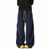 Pantalones Casuales Rectos de Color Puro Estilo Perezoso Coreano para Hombres y Mujeres Otoño e Invierno 2025 Nuevos Pantalones de Pierna Ancha con Efecto Adelgazante de Cintura Alta