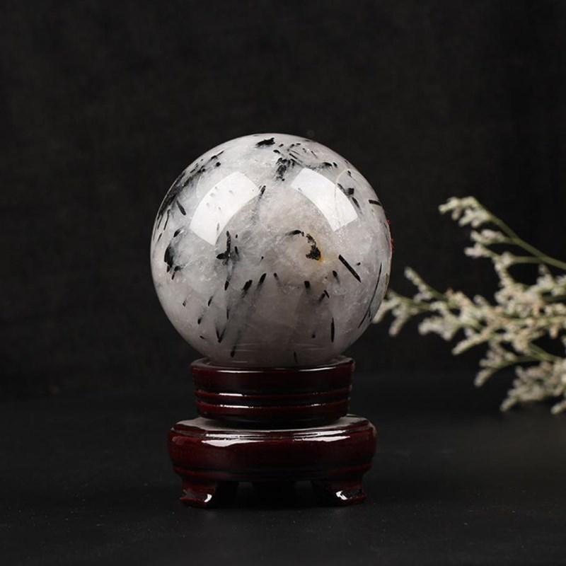 Black tourmaline crystal ball
