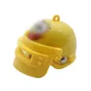 PUBG (PlayerUnknown's Battlegrounds) artículos de juego: Llaveros creativos con los personajes "Pato Amarillo Pollo" y casco de Nivel 3