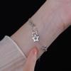 Ins Lujo Ligero Nuevo Llegada Pulsera Historia de Estrellas para Mujer Doble Laminado Estilo de Uso Hueco Diamante Pulsera de Perlas Redondas Tachonada de Estrellas