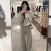 Sudadera informal de manga larga con hombros descubiertos, suelta, de color liso, versátil, conjunto de moda nuevo para otoño e invierno para mujer