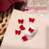 Año Nuevo Rojo Lunares Lazo Arte de Uñas Joyería Rojo Chino Carácter de Bendición Lingote Propicio Deseoso Accesorios de Uña Portátiles