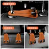 Nuevo soporte multifuncional para teléfono móvil con doble gancho de gamuza para asiento trasero de coche, gancho de metal