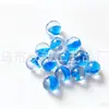 Bolas de Vidro Flor de Quatro Pétalas 16mm 1.6cm Vermelho, Amarelo, Azul, Verde, Branco, Contas de Vidro Flor de Pétala Azul 1.6cm Bolas Redondas Flor de Três Pétalas Coloridas