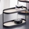 Rack de Armazenamento de Cosméticos de Camada Dupla Estilo Simples Metal Armazenamento de Mesa Joias Multiuso Entrada Prateleira de Armazenamento de Joias