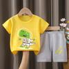 Novo terno infantil de verão de algodão manga curta camiseta infantil esportiva roupa de casa meninos e meninas fábrica uma geração de cabelo